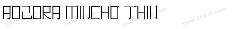 aozora mincho thin字体转换